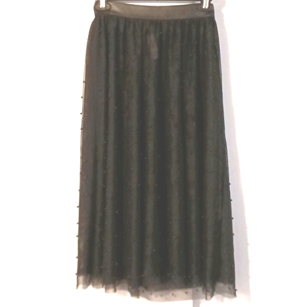 Victoria's Secret "Beaded Tulle" Black Half Slip Skirt in Size XS (NWT)